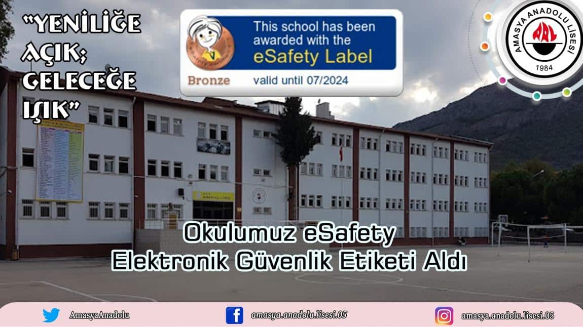 Okulumuz eSafety Elektronik Güvenlik Etiketi Aldı